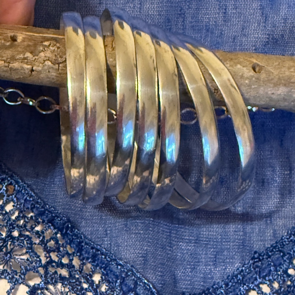 7 STERLING SILVER BANGLES !